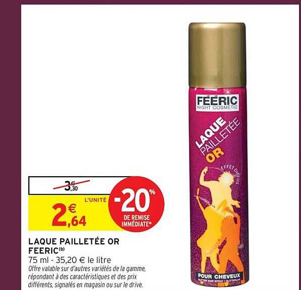 LAQUE PAILLETÉE OR FEERIC