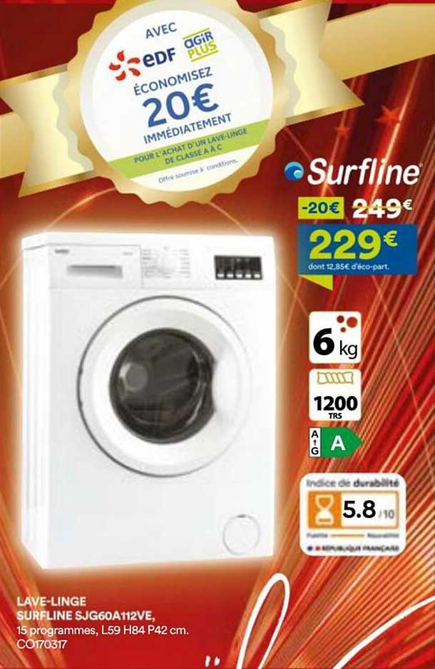 LAVE-LINGE SURFLINE SJG60A112VE