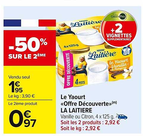 Le Yaourt « Offre Découverte »(m) LA LAITIERE