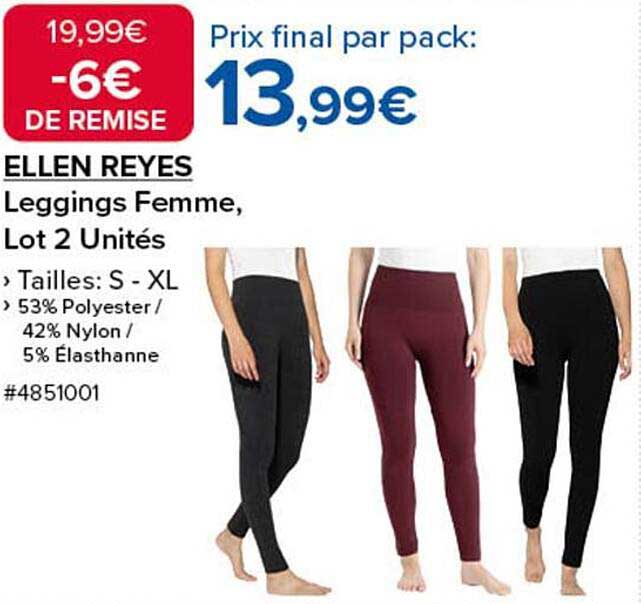 Leggings Femme, Lot 2 Unités