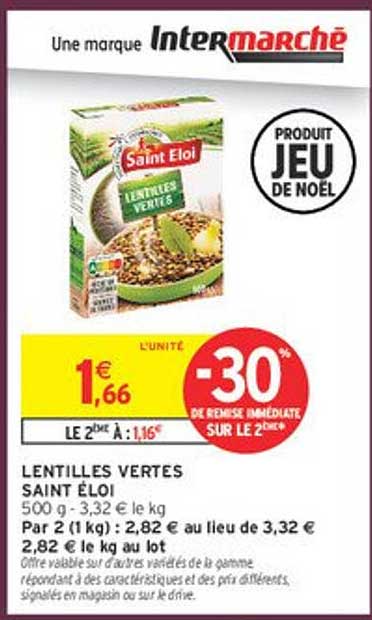 LENTILLES VERTES SAINT ÉLOI