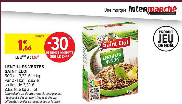 LENTILLES VERTES SAINT ÉLOI
