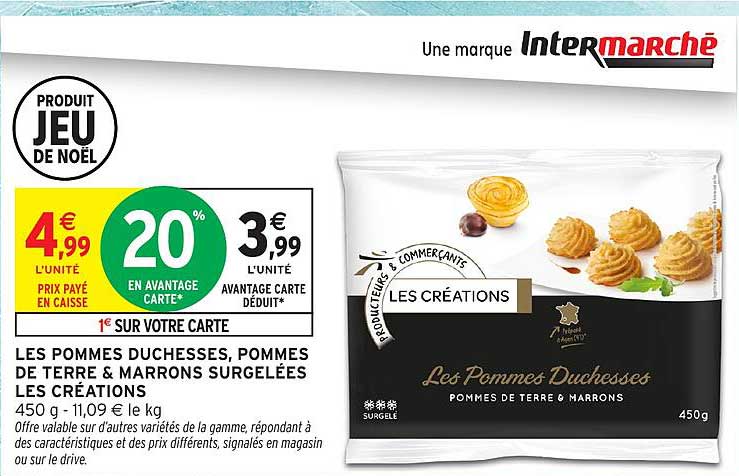 Les Pommes Duchesses, Pommes de Terre & Marrons Surgelées Les Créations