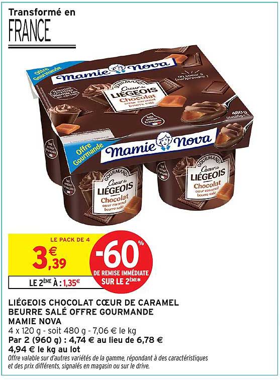LIÉGEOIS CHOCOLAT CŒUR DE CARAMEL BEURRE SALÉ OFFRE GOURMANDE MAMIE NOVA