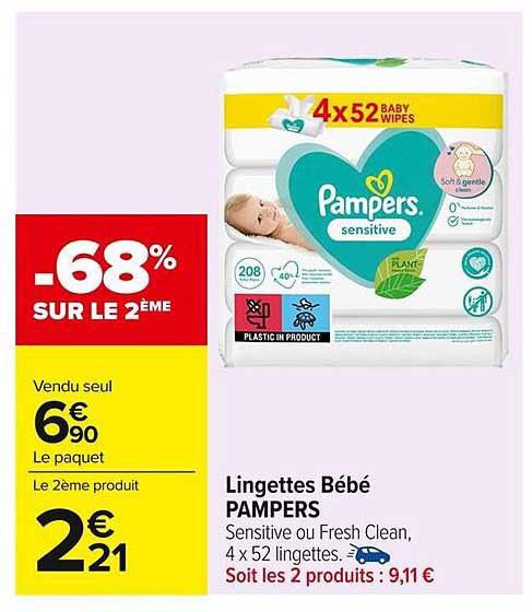 Lingettes Bébé PAMPERS