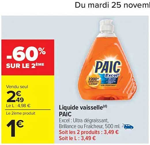 Liquide vaisselle(d) PAIC