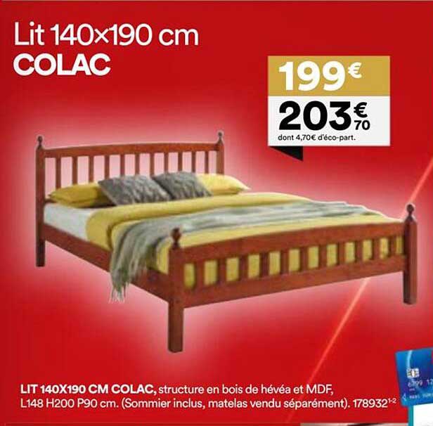 Lit 140x190 cm COLAC