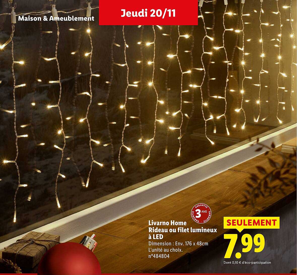 Livarno Home Rideau ou filet lumineux à LED
