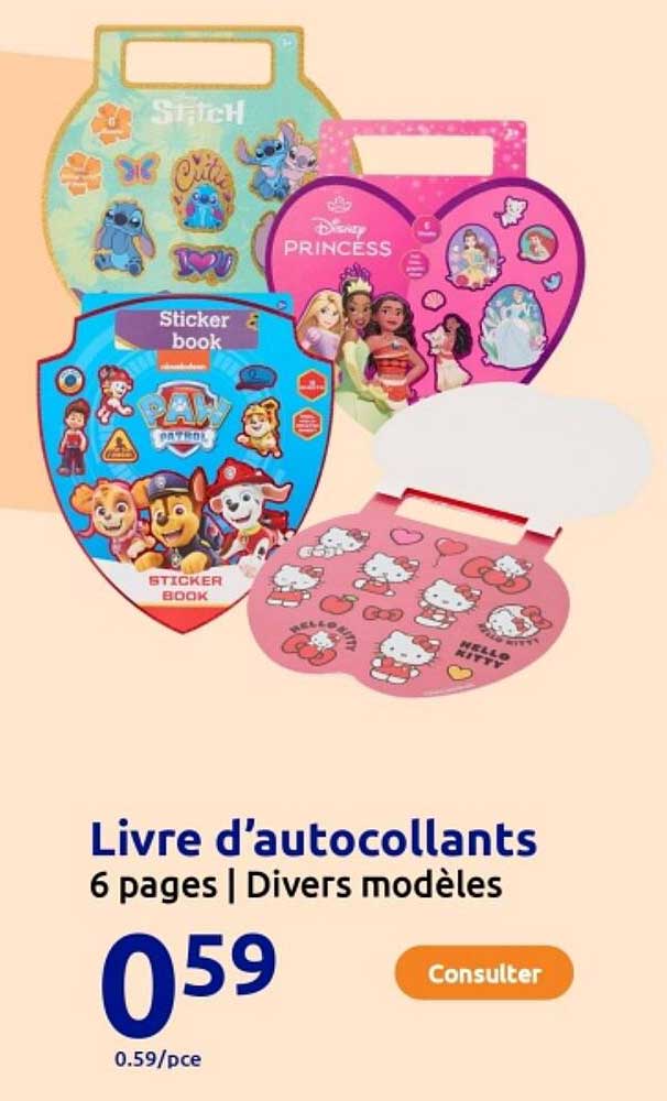 Livre d'autocollants