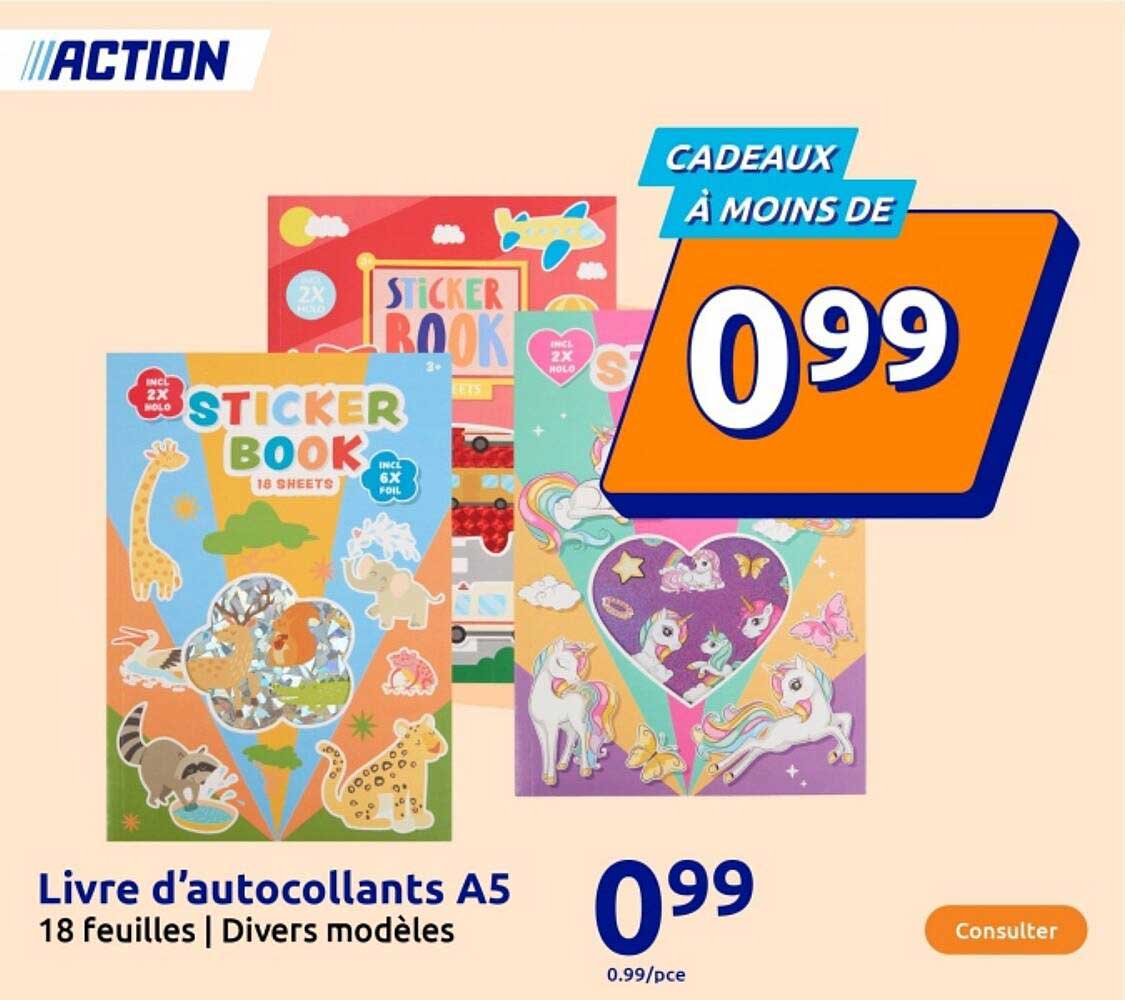 Livre d'autocollants A5