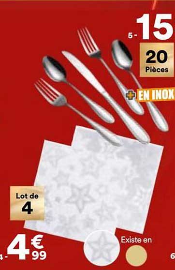 Lot de 20 pièces en inox