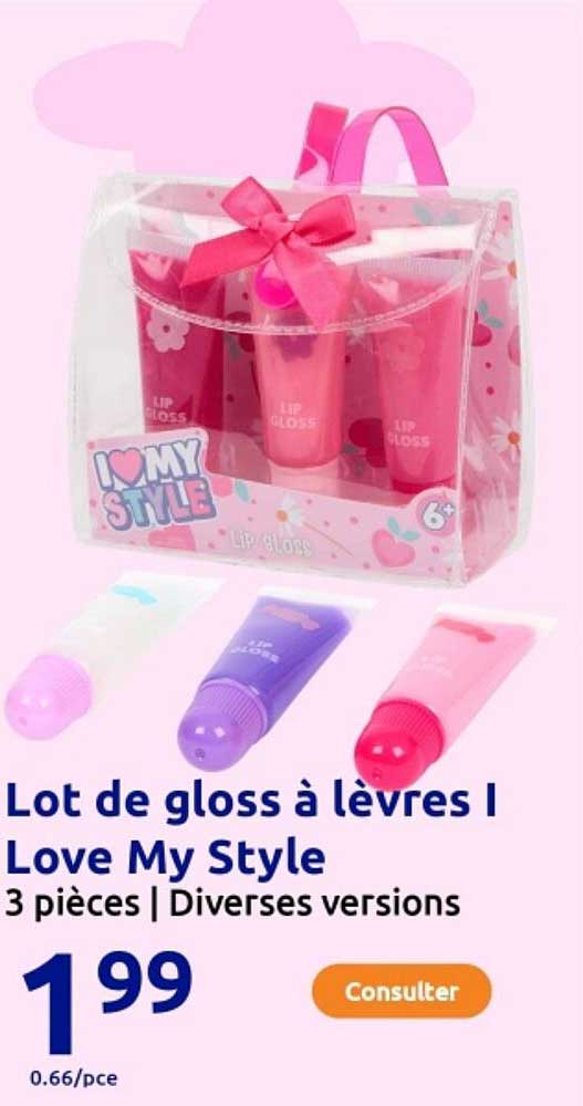 Lot de gloss à lèvres I Love My Style
