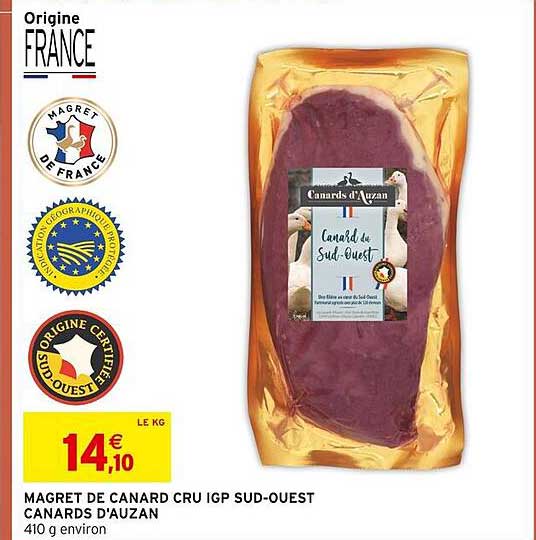 MAGRET DE CANARD CRU IGP SUD-OUEST CANARDS D'AUZAN
