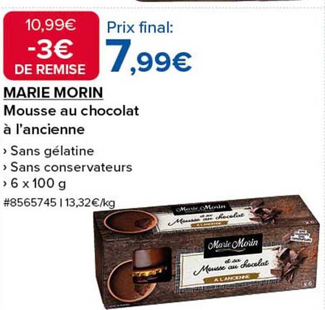 MARIE MORIN Mousse au chocolat à l’ancienne