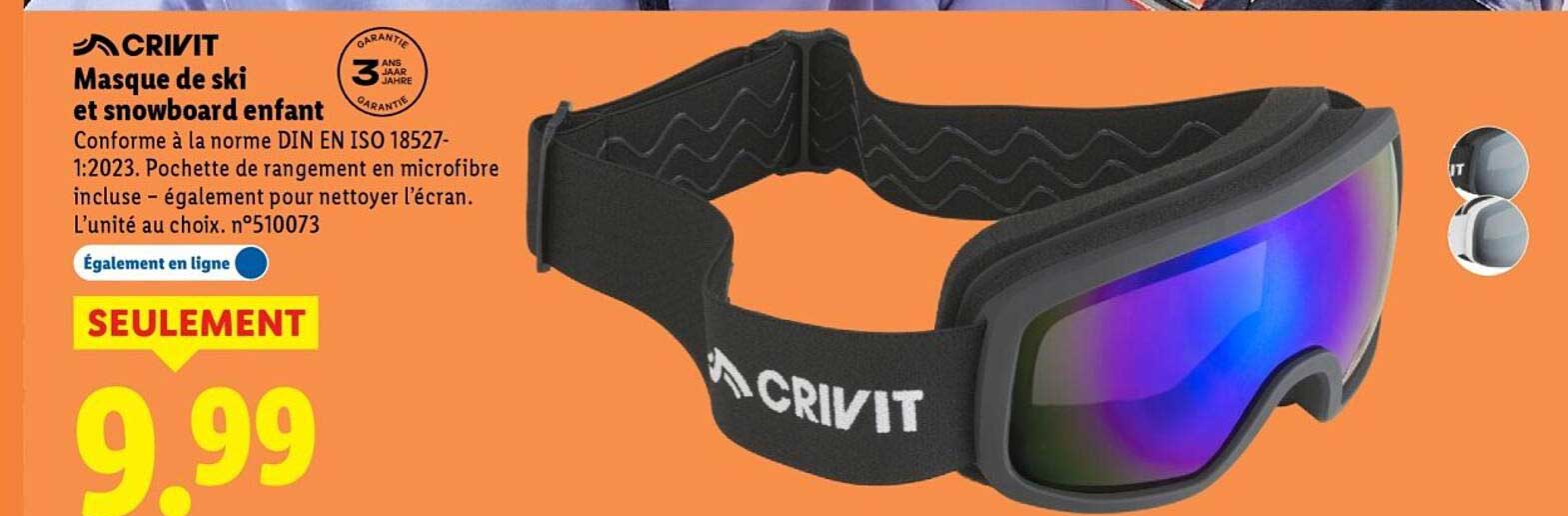 Masque de ski et snowboard enfant