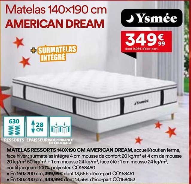 Matelas 140x190 cm AMERICAN DREAM