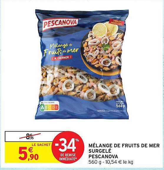 MÉLANGE DE FRUITS DE MER SURGELÉ PESCANOVA