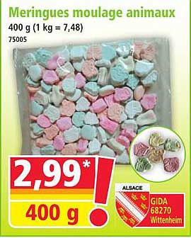 Meringues moulage animaux