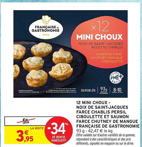 Mini Choux - Noix de Saint-Jacques Recette Chablis