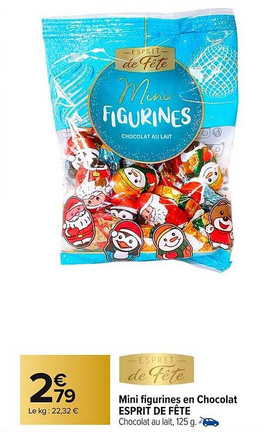 Mini figurines en Chocolat ESPRIT DE FÊTE