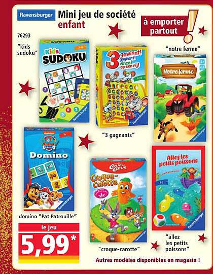 Mini jeu de société enfant