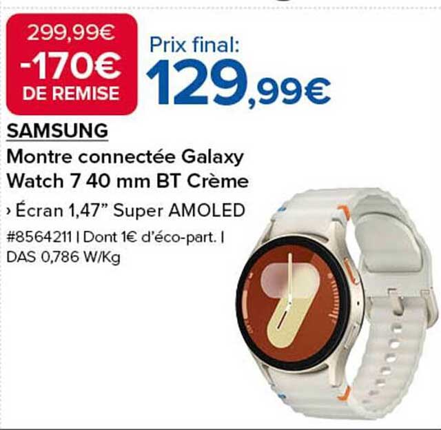 Montre connectée Galaxy Watch 7 40 mm BT Crème