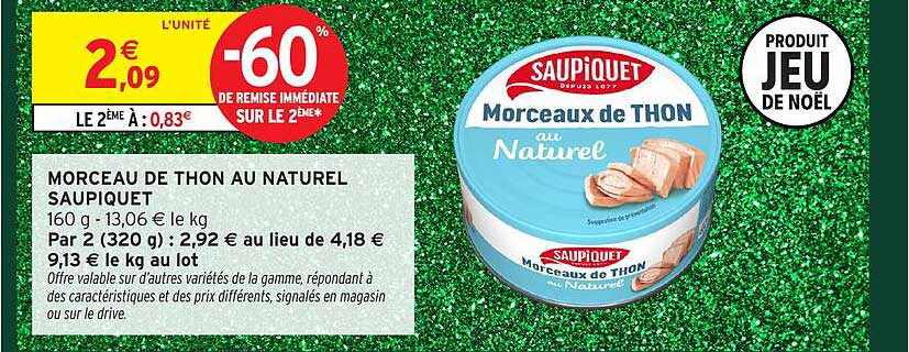 MORCEAU DE THON AU NATUREL SAUPIQUET