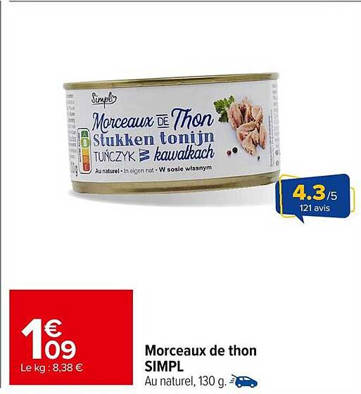 Morceaux de thon SIMPL