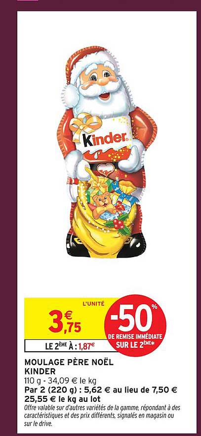 MOULAGE PÈRE NOËL KINDER