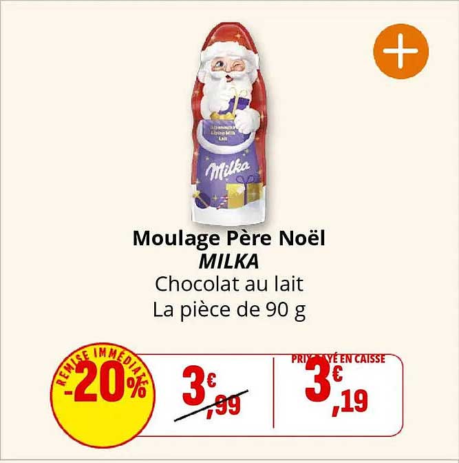 Moulage Père Noël MILKA