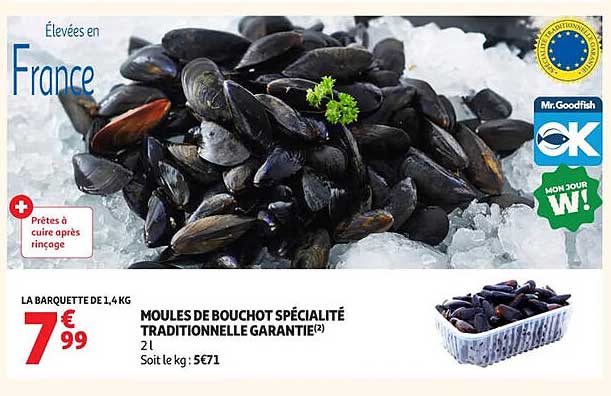 MOULES DE BOUCHOT SPÉCIALITÉ TRADITIONNELLE GARANTIE