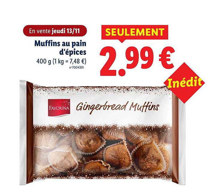Muffins au pain d'épices