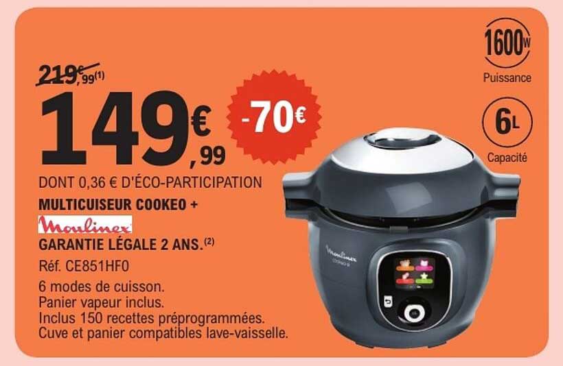 MULTICUISEUR COOKEO + Moulinex