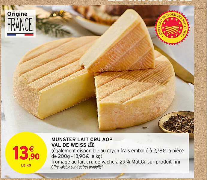 MUNSTER LAIT CRU AOP VAL DE WEISS