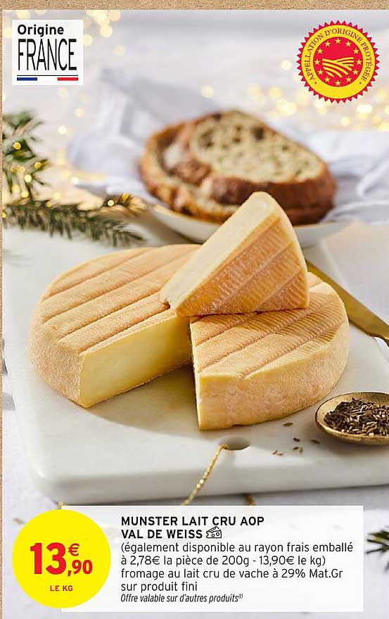 MUNSTER LAIT CRU AOP VAL DE WEISS