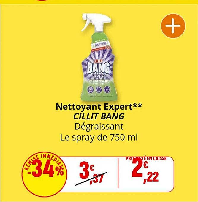 Nettoyant Expert** CILLIT BANG Dégraissant Le spray de 750 ml