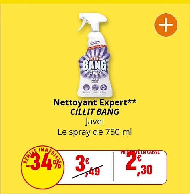 Nettoyant Expert** CILLIT BANG Javel Le spray de 750 ml