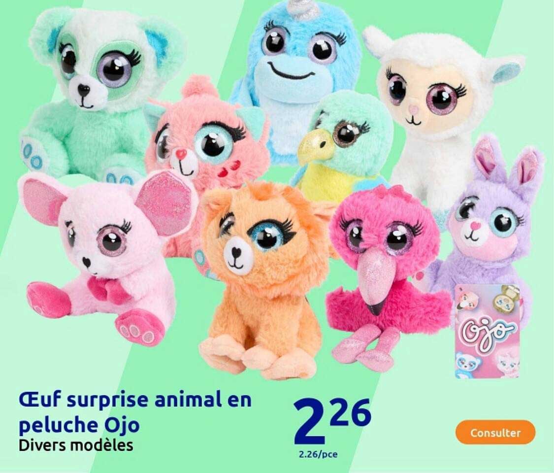 Œuf surprise animal en peluche Ojo