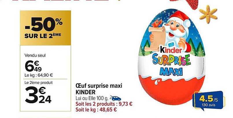 Œuf surprise maxi KINDER