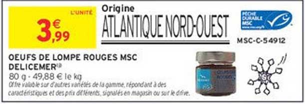 OEUFS DE LOMPE ROUGES MSC DELICEMER®
