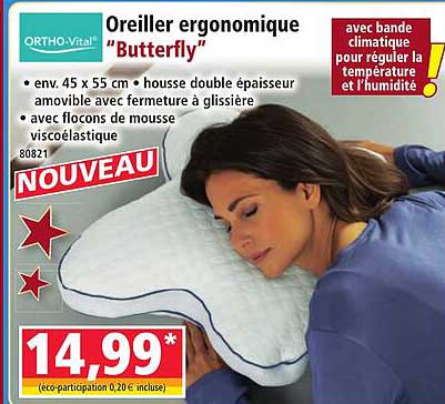 Oreiller ergonomique "Butterfly"