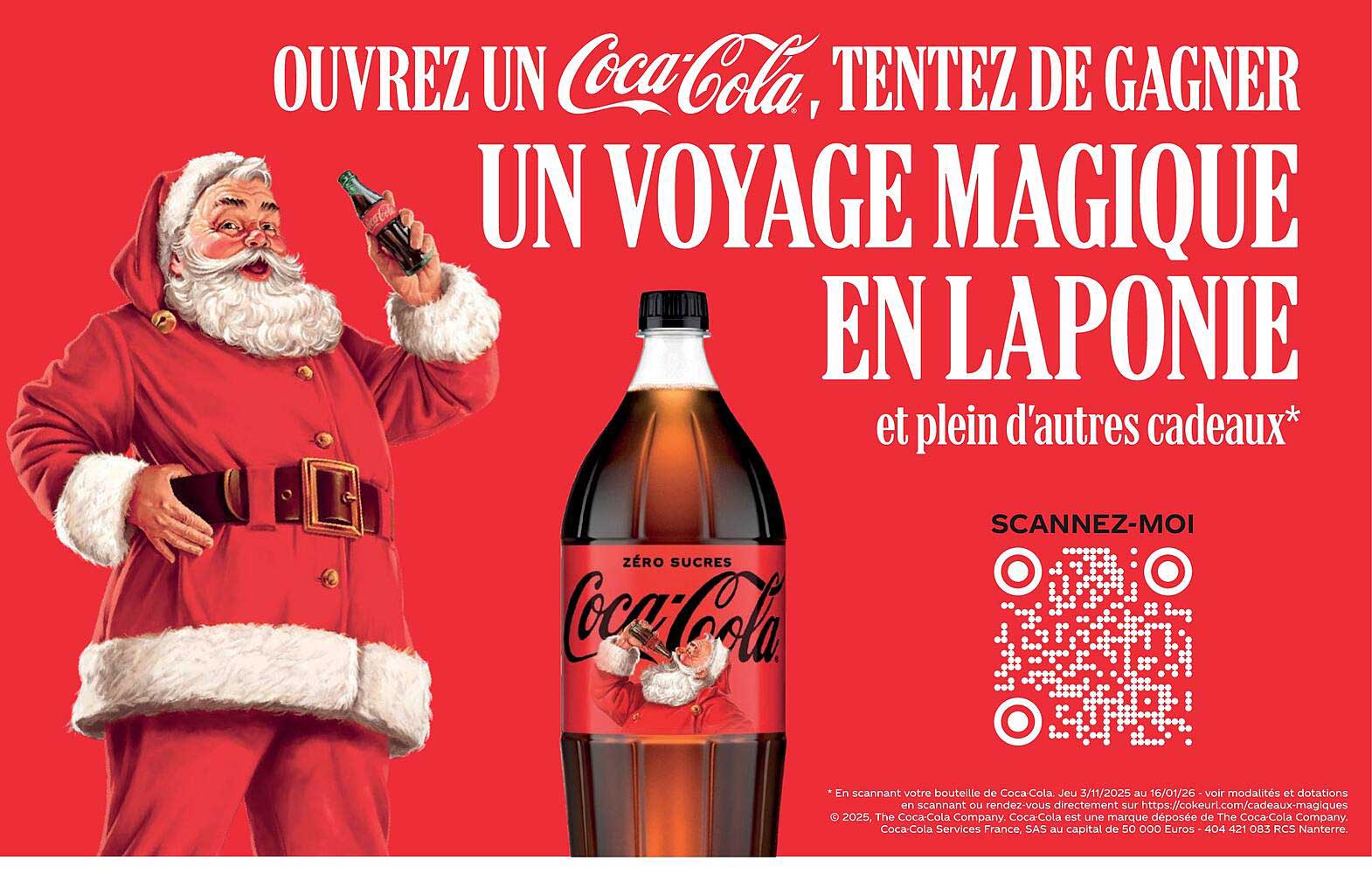 OUVREZ UN COCA-COLA, TENTEZ DE GAGNER UN VOYAGE MAGIQUE EN LAPONIE et plein d'autres cadeaux*