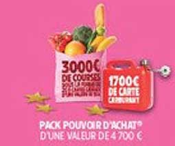 PACK POUR UN D'ACHAT® D'UNE VALEUR DE 4 700 €