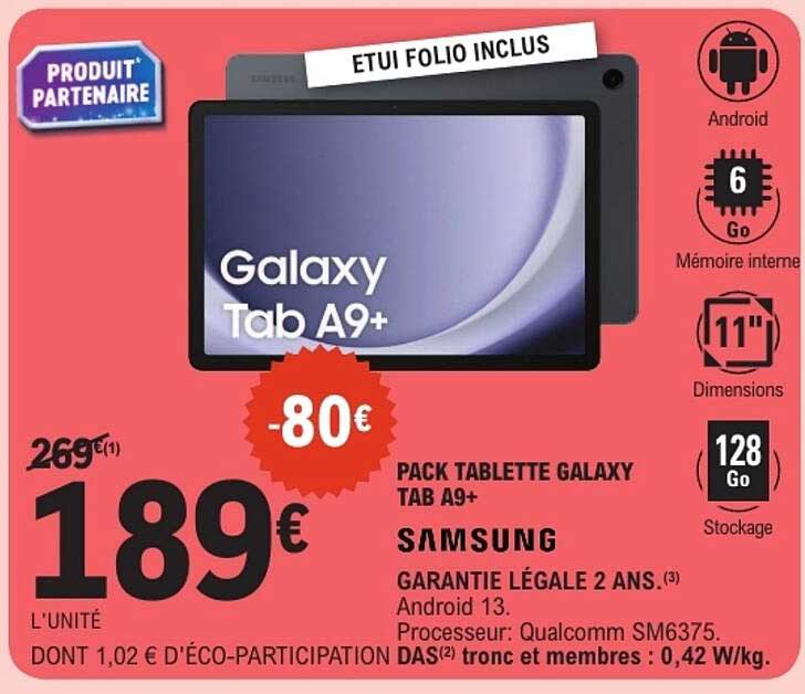 PACK TABLETTE GALAXY TAB A9+