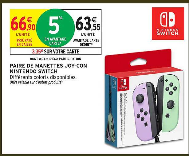 PAIRE DE MANETTES JOY-CON NINTENDO SWITCH