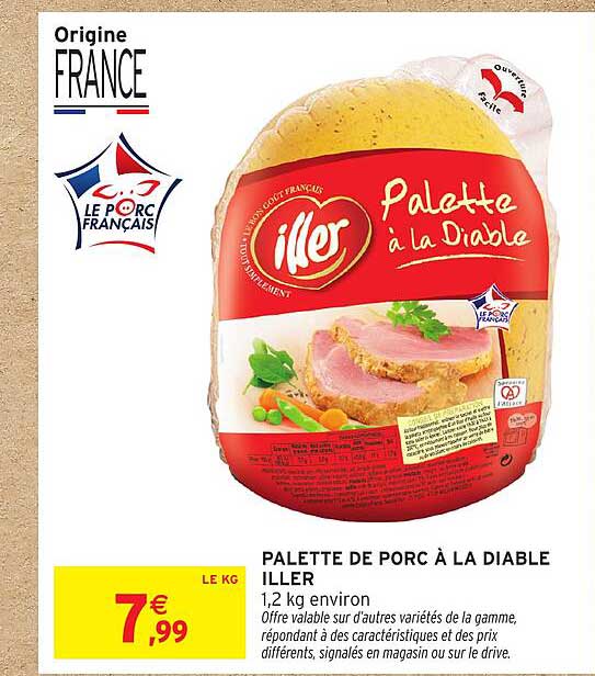 PALETTE DE PORC À LA DIABLE ILLER