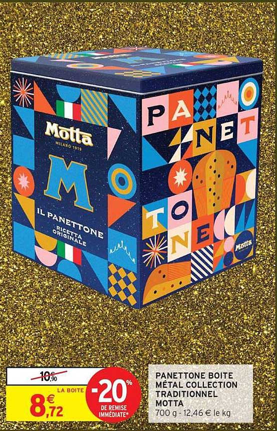 PANETTONE BOITE MÉTAL COLLECTION TRADITIONNEL MOTTA