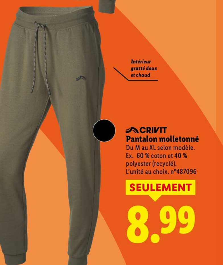 Pantalon molletonné