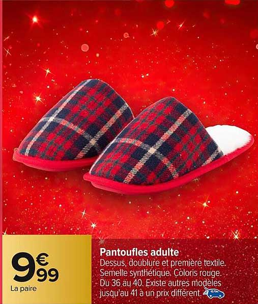 Pantoufles adulte