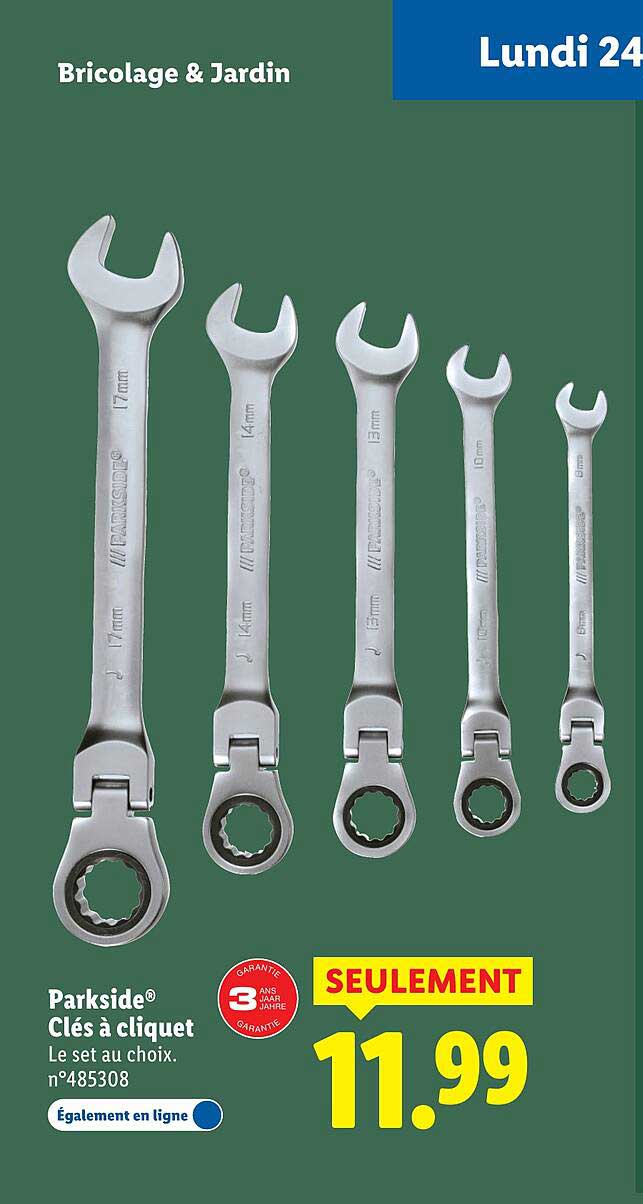 Parkside® Clés à cliquet